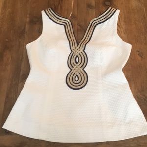 Lilly Pulitzer Janice White Sleeveless Top
